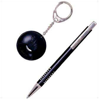 Набор: брелок-открывашка и ручка (черные)