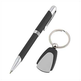 Набор подарочный: ручка и брелок (черный)