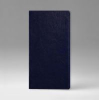 Еженедельник датированный 8х15 см, серия Евро, материал Небраска, (арт. 380), цвет синий
