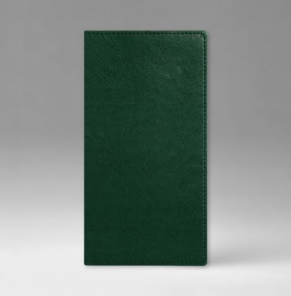 Еженедельник датированный 8х15 см, серия Евро, материал Небраска, (арт. 380), цвет зеленый