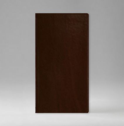 Еженедельник датированный 8х15 см, серия Евро, материал Тоскана, (арт. 380), цвет коричневый