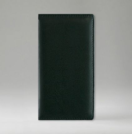 Еженедельник датированный 8х15 см, серия Евро, материал Богота, (арт. 380), цвет зеленый