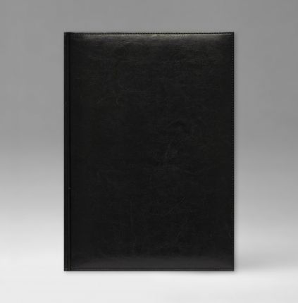 Еженедельник недатированный 17х24 см, серия Перпетум Е, материал Небраска, (арт. 383), цвет черный