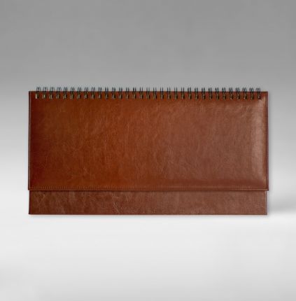 Планнинг датированный 11х29 см, серия Классик, материал Небраска, (арт. 356), цвет коричневый