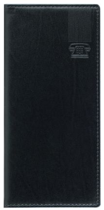 Телефонная книжка Lediberg, блок 535S, модель Ругато, размер 81х170 мм, цвет черный