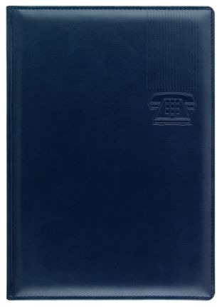 Телефонная книжка Lediberg, блок 578, модель Топ, размер 145х205 мм, цвет синий темный