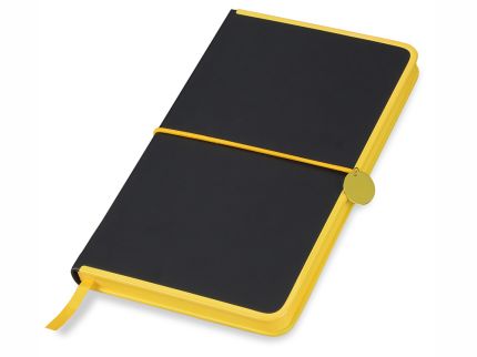 Блокнот бренд Lettertone модель "COLOR RIM", формат A5, черный/желтый