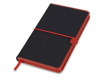 Блокнот бренд Lettertone модель "COLOR RIM", формат A5, черный/красный