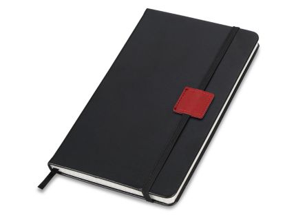 Блокнот бренд Lettertone модель "LABEL", формат A5, черный/красный