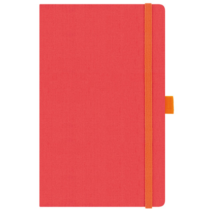 Записная книга Portobello (клетка) с кармашком, FRAME, 13*21см, красная