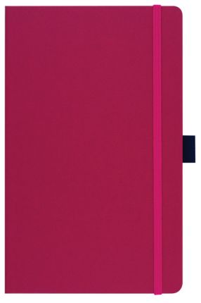 Записная книга Lediberg, коллекция IVORY, блок в линейку, модель Матра, на резинке, размер 130х210 мм, цвет красный