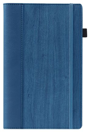 Записная книга Lediberg, коллекция IVORY, блок в линейку, модель Фуджи, на резинке, размер 130х210 мм, цвет синий