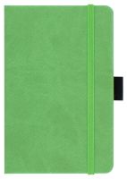 Записная книга Lediberg, коллекция IVORY, блок в линейку, модель Туксон, на резинке, размер 90х140 мм, цвет зеленый