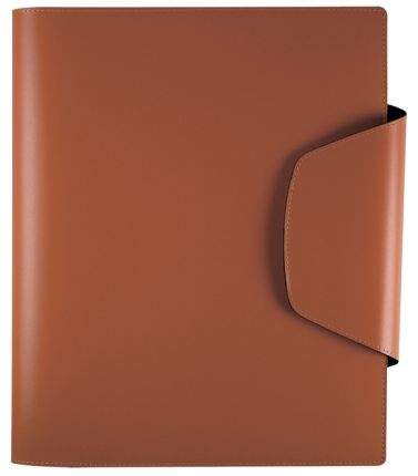 Папка-портфолио с блоком для записей Lediberg, блок 812, коллекция Open Design, кожа, размер 210х260 мм, цвет коричневый