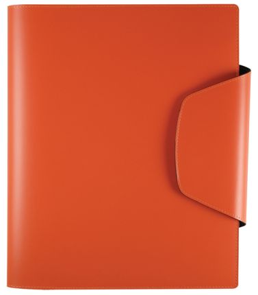 Папка-портфолио с блоком для записей Lediberg, блок 812, коллекция Open Design, кожа, размер 210х260 мм, цвет оранжевый
