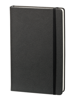 Записная книжка с резинкой (бренд InFolio) коллекция Lifestyle, блок в клетку, формат А5, цвет черный