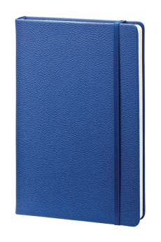 Записная книжка с резинкой (бренд InFolio) коллекция Lifestyle, блок в клетку, формат А5, цвет синий
