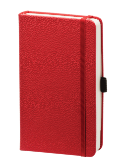 Блокнот с резинкой (бренд InFolio) коллекция Lifestyle, блок в клетку, размер 9х14 см, цвет красный