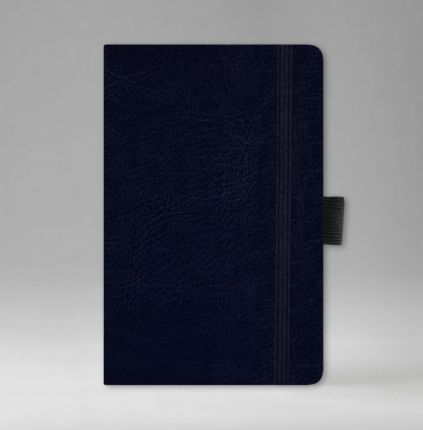 Записная книга в линейку 9х14 см, серия Айвори, материал Небраска, (арт. 391), цвет синий