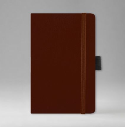 Записная книга в линейку 9х14 см, серия Айвори, материал Небраска, (арт. 391), цвет коричневый