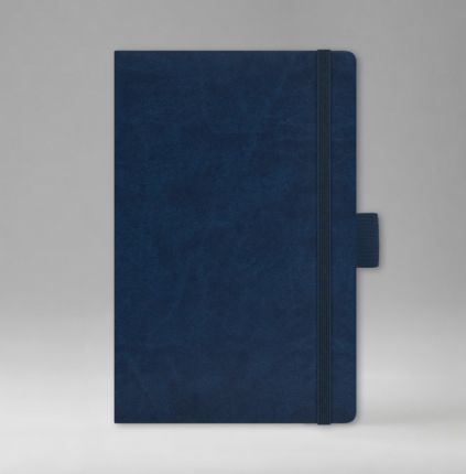 Записная книга в линейку 9х14 см, серия Айвори, материал Принт, (арт. 391), цвет синий