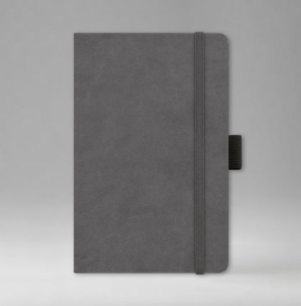 Записная книга в линейку 9х14 см, серия Айвори, материал Принт, (арт. 391), цвет серебристый