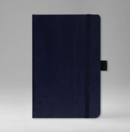 Записная книга в линейку 9х14 см, серия Айвори, материал Тоскана, (арт. 391), цвет синий