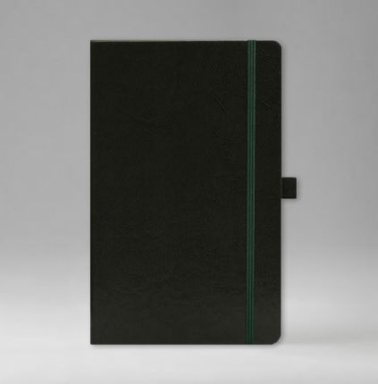 Записная книга в линейку 13х21 см, серия Айвори, материал Небраска, (арт. 397), цвет зеленый