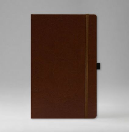 Записная книга в линейку 13х21 см, серия Айвори, материал Небраска, (арт. 397), цвет коричневый