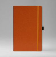 Записная книга в линейку 13х21 см, серия Айвори, материал Небраска, (арт. 397), цвет оранжевый