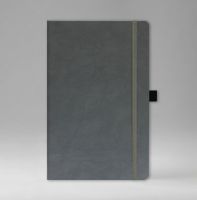 Записная книга в линейку 13х21 см, серия Айвори, материал Принт, (арт. 397), цвет серебристый