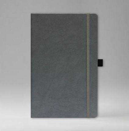 Записная книга в линейку 13х21 см, серия Айвори, материал Принт, (арт. 397), цвет серебристый