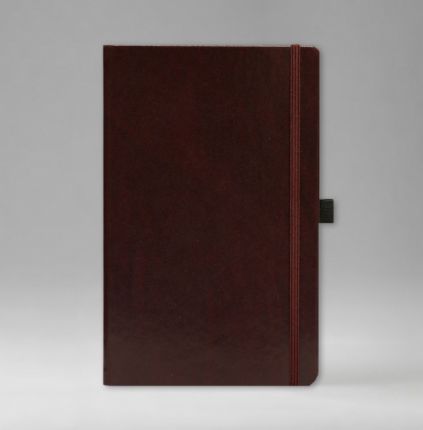 Записная книга в линейку 13х21 см, серия Айвори, материал Тоскана, (арт. 397), цвет бордовый