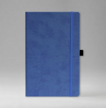 Записная книга в линейку 13х21 см, серия Айвори, материал Текс, (арт. 397), цвет голубой