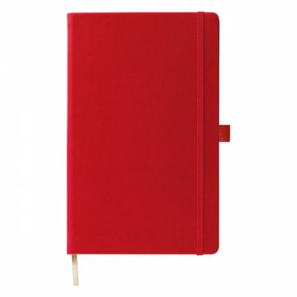 Записная книга Lediberg, коллекция IVORY, блок в линейку, модель Туксон Флекс, на резинке, размер 130х210 мм, цвет красный