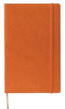 Записная книга Lediberg, коллекция IVORY, блок в линейку, модель Туксон Флекс, на резинке, размер 130х210 мм, цвет оранжевый