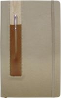 Записная книга Lediberg, коллекция IVORY, блок в линейку, модель Ричмонд, на резинке, размер 130х210 мм, цвет светло-коричневый