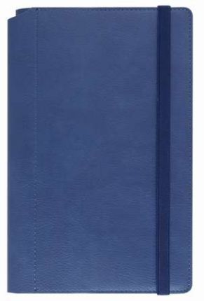 Записная книга Lediberg, коллекция IVORY, блок в линейку, модель Азия, на резинке, размер 130х210 мм, цвет синий