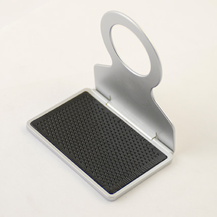 Подставка для сотового телефона с держателем для подвешивания, цвет серебряный