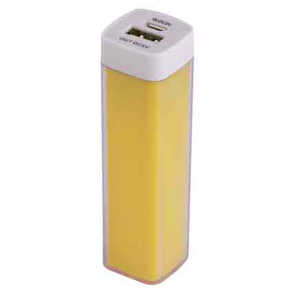 Универсальный аккумулятор Bar, 2200 mAh, желтый