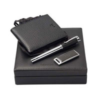 Набор Cerruti 1881: портмоне, ручка роллер, флеш-карта USB 2. на 2 Гб