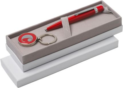 Подарочный набор Cacharel: шариковая ручка, брелок с USB-флеш-картой на 4 Гб