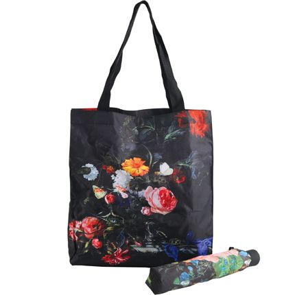 Подарочный набор "Цветы": сумка и складной зонт