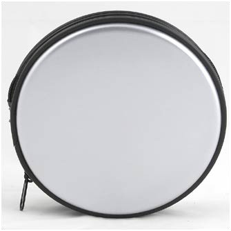 СД-Холдер на 24 диска, круглый из серебристого пластика