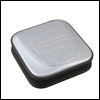 СД-Холдер на 24 диска, квадратный из серебристого пластика