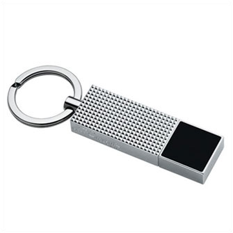USB-Flash накопитель - брелок (флешка) S.T.DUPONT, 2 Gb, палладий, черный лак