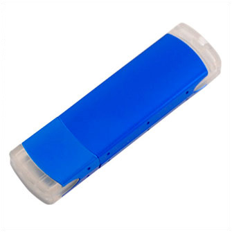 USB-Flash накопитель (флешка) "ORDO",  2 Gb, алюминиевый корпус, пластиковые вставки, синий