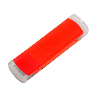 USB-Flash накопитель (флешка) "ORDO",  2 Gb, алюминиевый корпус, пластиковые вставки, красный