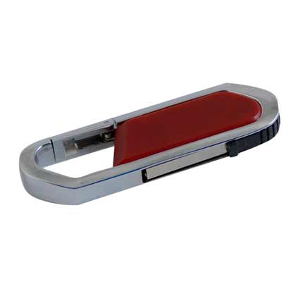 USB-Flash накопитель (флешка) "ALPS" в виде карабина,  4 Gb. Корпус из пластика и металла. Коричневый
