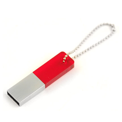 USB-Flash накопитель (флешка) "Reflex", 4 Gb, со стеклянной вставкой, красный